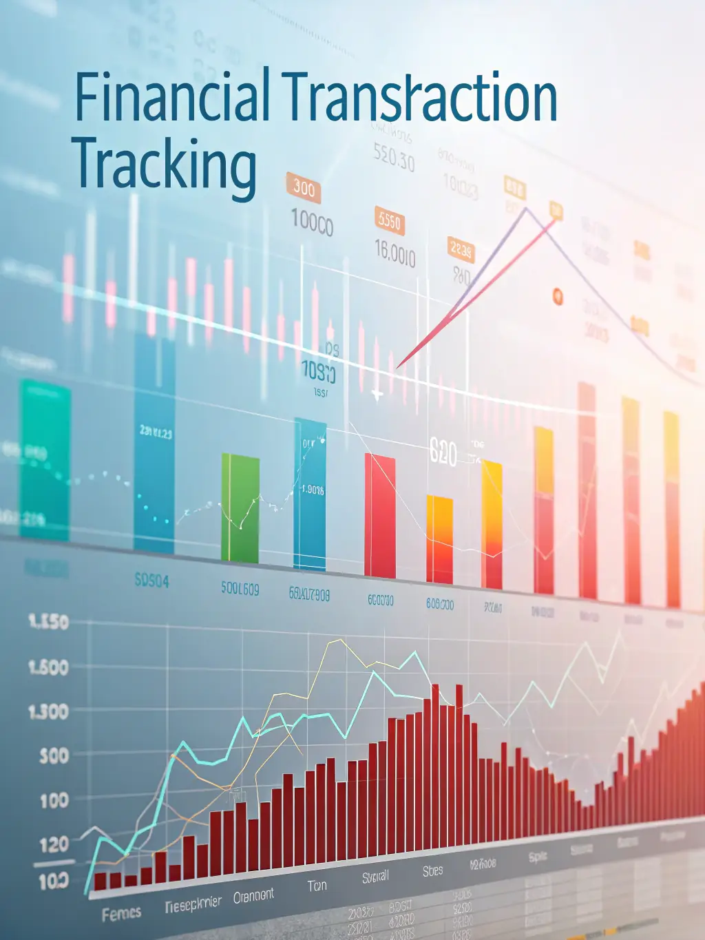 A digital interface displaying various financial charts and data analytics, representing the advanced financial services offered by Prime Trust Bank.